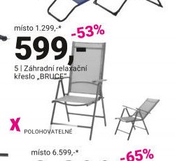 Zahradní relaxační křeslo BRUCE