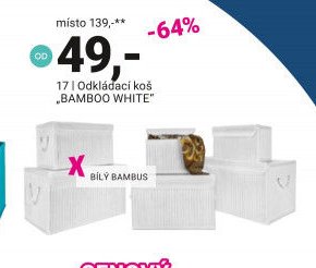 Odkládací koš BAMBOO WHITE