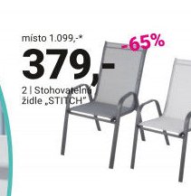 Stohovatelná židle „STITCH“