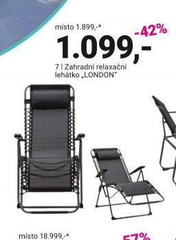 Zahradní relaxační lehátko „LONDON“