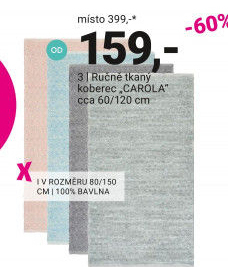 RUČNĚ TKANÝ KOBEREC „CAROLA“