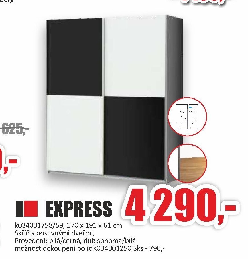 EXPRESS skříň s posuvnými dveřmi