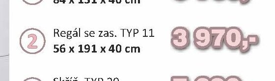 Regál se zas. TYP 11