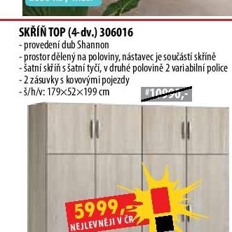 SKŘÍŇ TOP (4-dv.) 306016