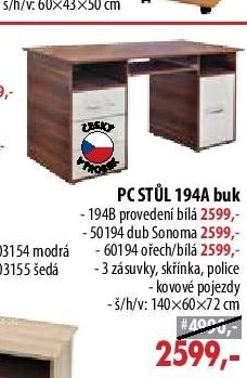 PC STŮL 194A buk