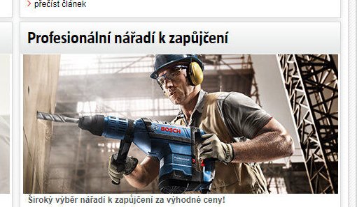 Profesionální nářadí k zapůjčení