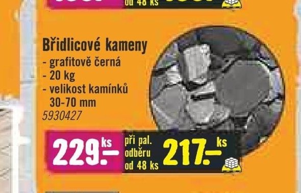 Břidlicové kameny grafitově černá