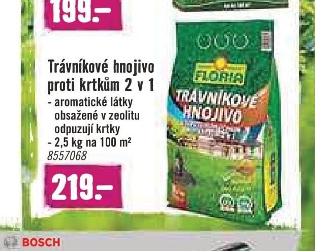Trávníkové hnojivo proti krtkům 2 v 1