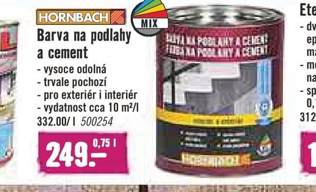 Hornbach Barva na podlahy a cement