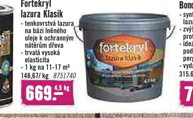 Fortekryl lazura Klasik