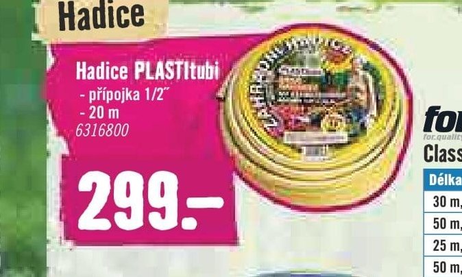 Hadice PLASTitubi 20 m