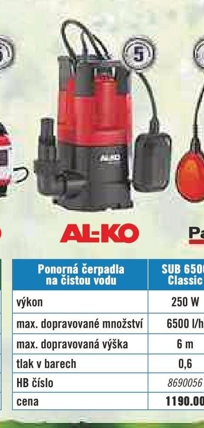 AL-KO Ponorná čerpadla
