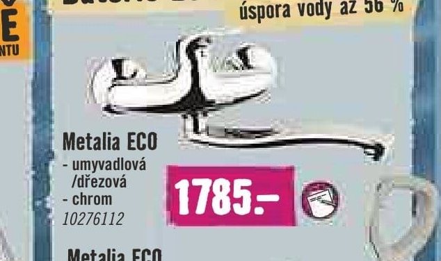 Metalia ECO umyvadlová