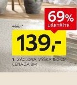 Záclona, výška 180 cm, cena za bm