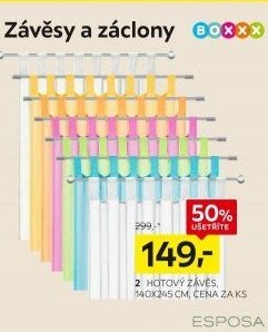 Hotový závěs
