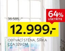 Obývací stěna, šířka cca 329 cm