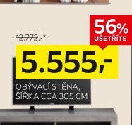 Obývací stěna, šířka cca 305 cm