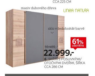 6 Skříň s posuvnými dveřmi, šířka cca 286 cm