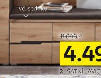 2 ŠATNÍ LAVICE