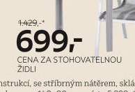 Cena za stohovatelnou židli