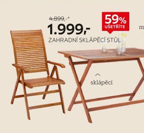 Zahradní sklápěcí stůl