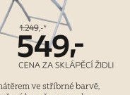 Cena za sklápěcí židli