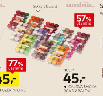Čajová svíčka, 30 ks v balení