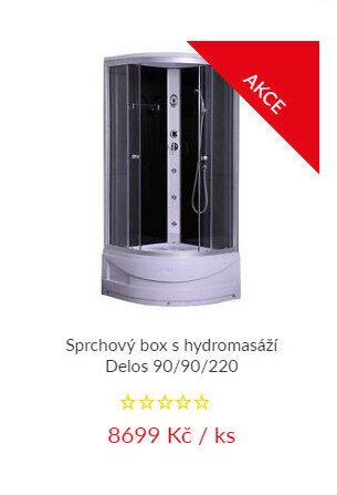 Sprchový box s hydromasáží Delos 90/90/220
