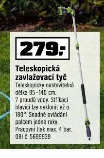 Teleskopická zavlažovací tyč