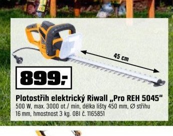 Plotostřih elektrický Riwall „Pro REH 5045