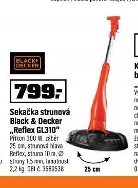 Sekačka strunová Black & Decker „Reflex GL310