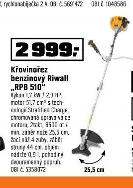 Křovinořez benzinový Riwall „RPB 510
