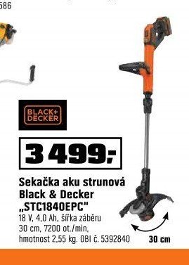 Sekačka aku strunová Black & Decker „STC1840EPC