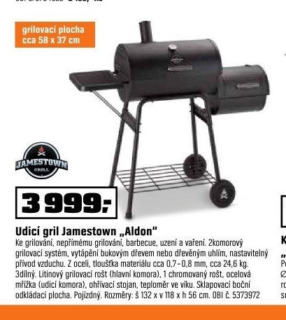 Udicí gril Jamestown „Aldon“