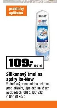 Silikonový tmel na spáry Re-New