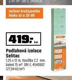 Podlahová izolace Selitac