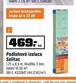Podlahová izolace Selitac