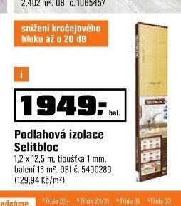 Podlahová izolace Selitbloc
