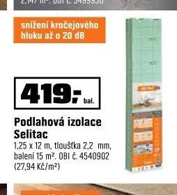 Podlahová izolace Selitac