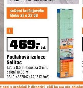 Podlahová izolace Selitac