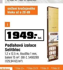 Podlahová izolace Selitbloc