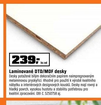 Laminované DTD/MDF desky