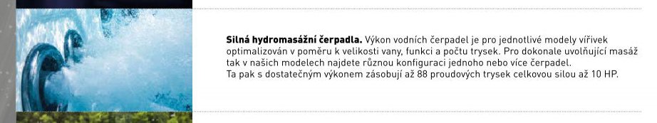 Silná hydromasážní čerpadla