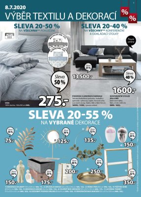 akční leták Jysk 2.7.2020-15.7.2020