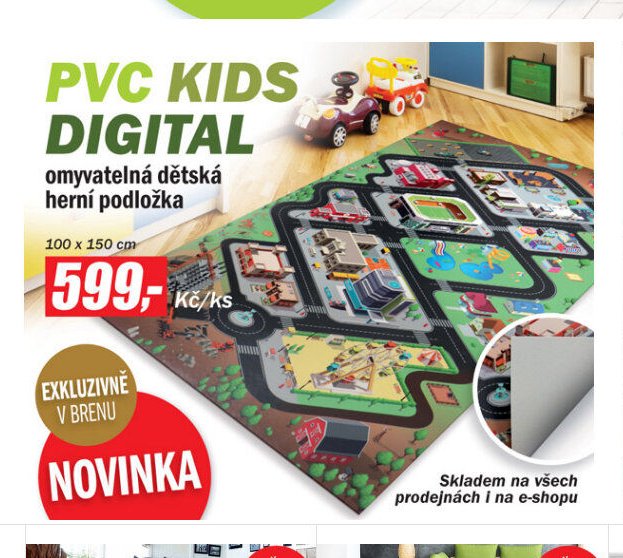 PVC KIDS DIGITAL omyvatelná dětská herní podložka