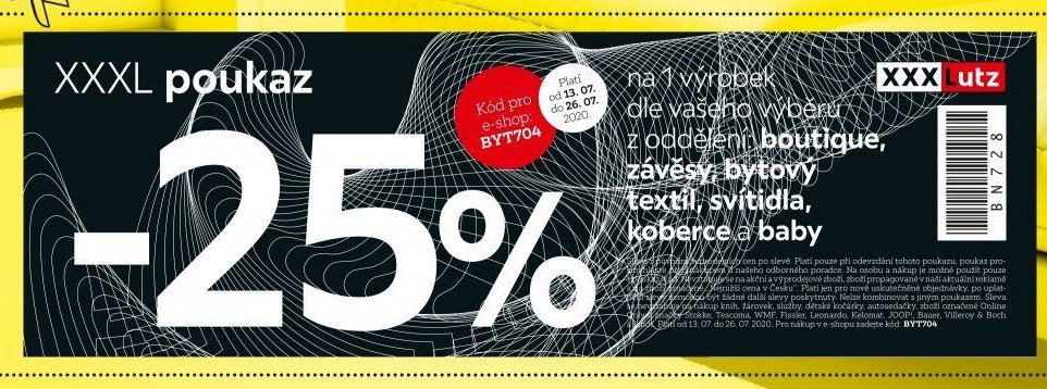 XXXL poukaz -25%
