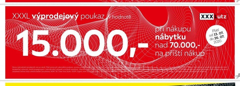 XXXL výprodejový poukaz