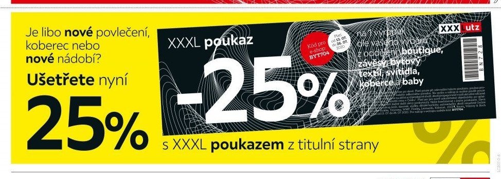XXXL poukaz -25%