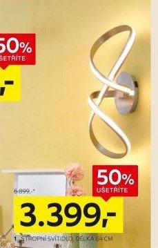 STROPNÍ SVÍTIDLO, DÉLKA 64 CM