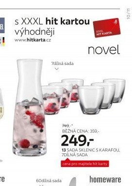 13 SADA SKLENIC S KARAFOU, 7DÍLNÁ SADA
